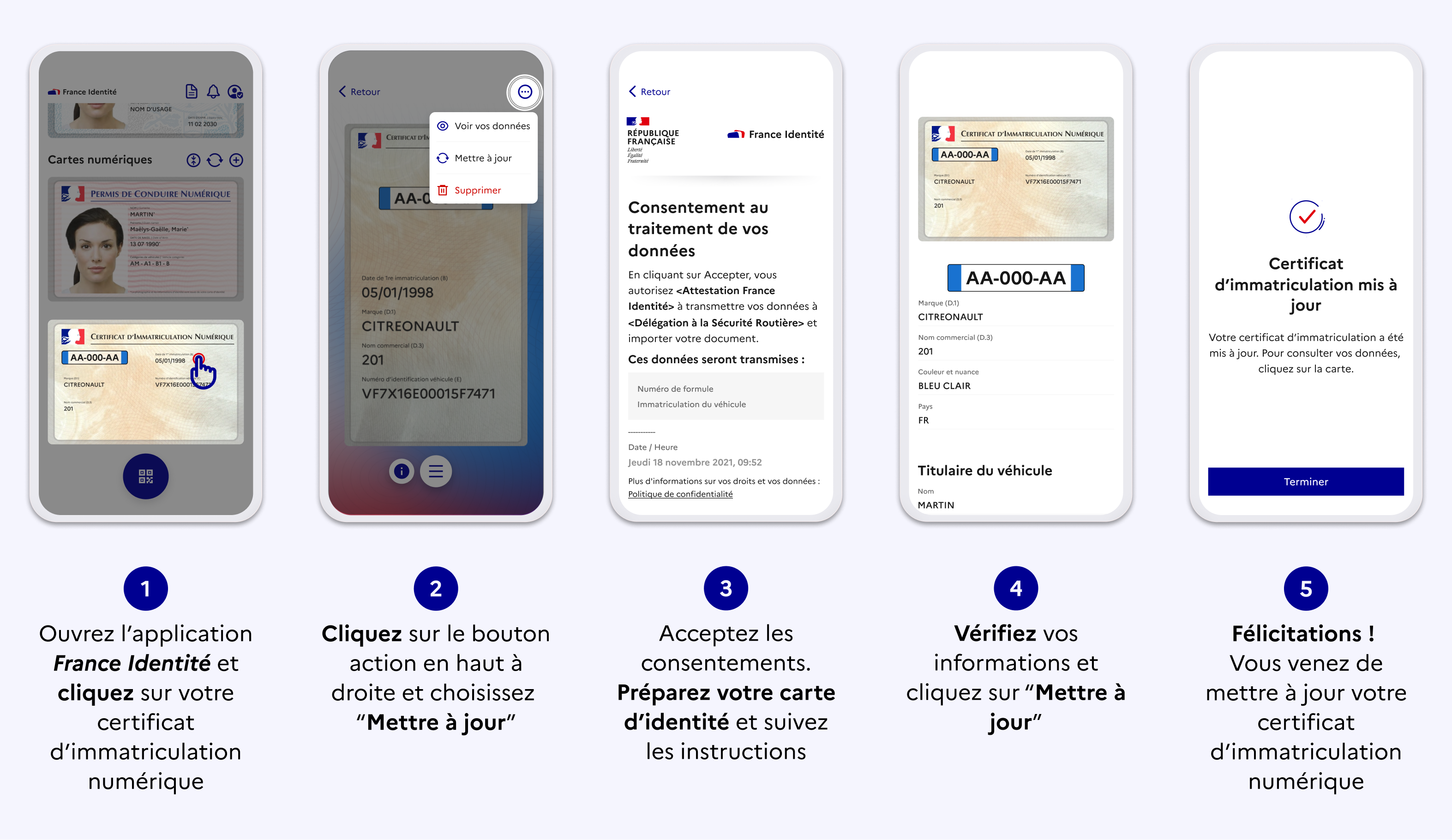 Mettre à jour les données de sa carte grise