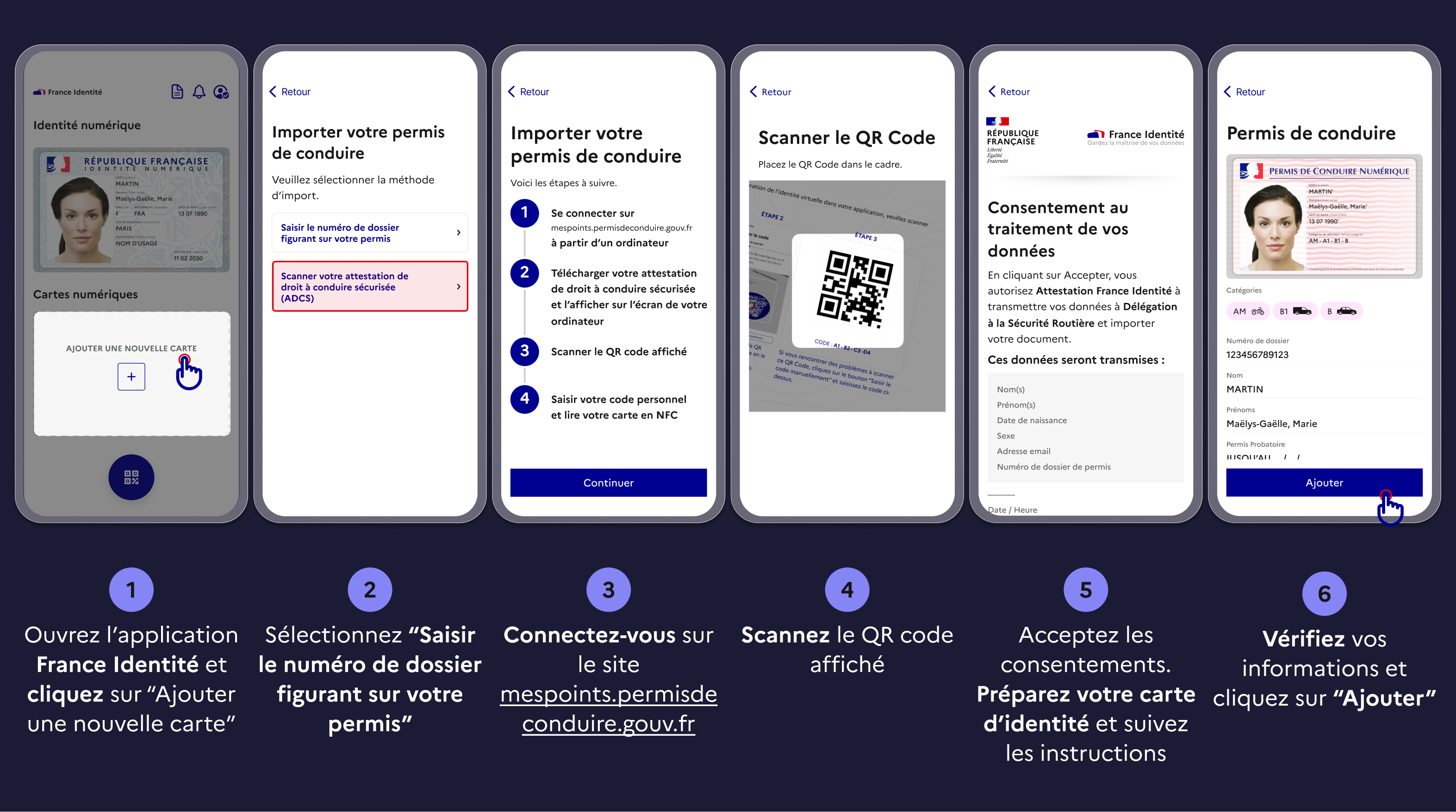 Importer son permis via ADCS